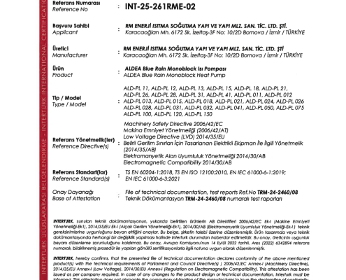 BlueDeep ALD-PL Uygunluk belgesi